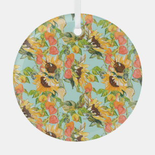 Adorno De Cristal Esplendor de otoño: Patrón de la naturaleza sin fo