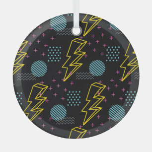 Adorno De Cristal Estilo de los años 90: colorido patrón abstracto