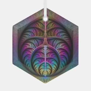 Adorno De Cristal Estructuras animadas Arte fractal abstracto colori