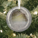 Adorno De Cristal Ethereal 3D Look Winter Scene<br><div class="desc">La preciosa imagen 3D de una escena de invierno brillará y reflejará sus luces y complementará su árbol de Navidad y el resto de su casa de vacaciones. Colores magníficos.</div>