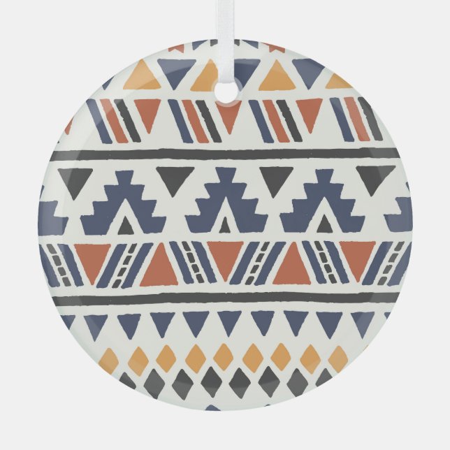 Adorno De Cristal Étnica azteca: mano sin costura (Anverso)