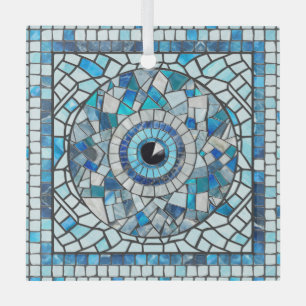 Adorno De Cristal Evil Eye Amulet Mosaic Art