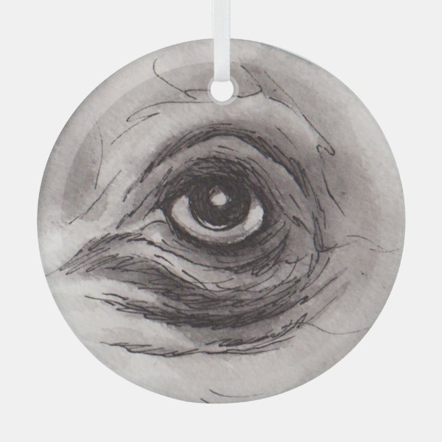 Adorno De Cristal Eye of the Hippo – Gaze Collection Glass Ornament (Anverso)