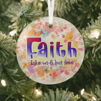 Adorno De Cristal Faith Ornament para personalización