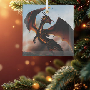 Adorno De Cristal Fantasía de Amber Dragon