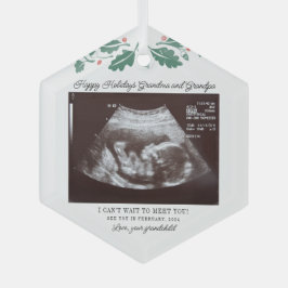 Adorno De Cristal Felices Fiestas Abuelos Embarazo Ultrasonido