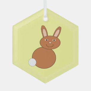 Adorno De Cristal Feliz Conejo de Pascua