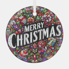 Adorno De Cristal Feliz Navidad