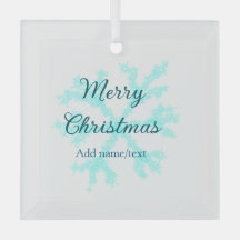 Feliz Navidad copos de nieve azul purpurina chispa