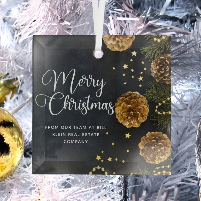 Adorno De Cristal Feliz Navidad Elegante Personalizado Regalo de la  (Subido por el creador)