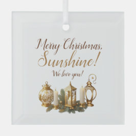 Adorno De Cristal Feliz Navidad, te queremos.