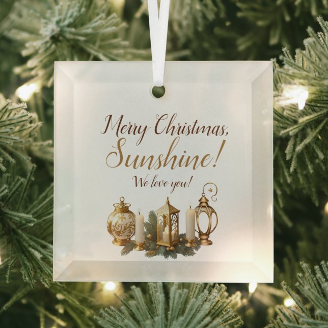 Adorno De Cristal Feliz Navidad, te queremos. (in situ)