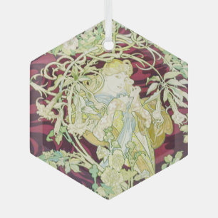 Adorno De Cristal Femme à marguerite - Repro del panel textil mucha