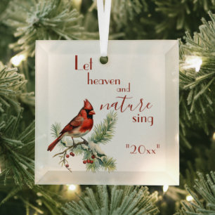 Adorno De Cristal Festividad personalizada del cardenal Inspirador d
