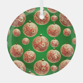 Adorno De Cristal Festividades rojas y verdes