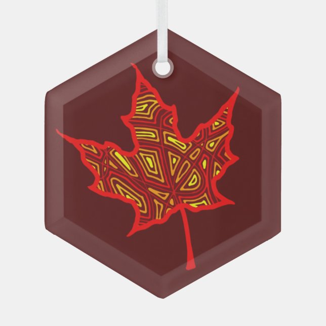 Adorno De Cristal Fiery Leaf Balloon (Anverso)