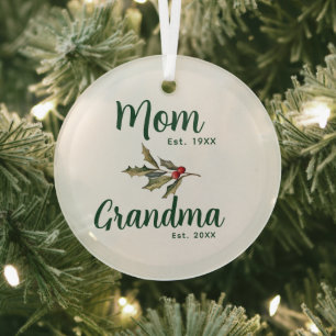 Adorno De Cristal Fiestas de Navidades de Abuela Keepsake