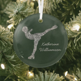 Adorno De Cristal Figura personalizada de patinaje sobre hielo Plate