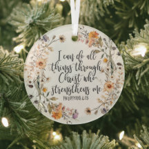 Filipinas 4:13 Biblia Escritura Verse Floral Boho