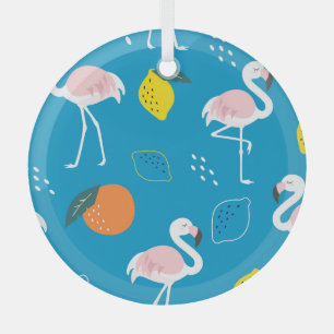 Adorno De Cristal Flamencos, frutas tropicales abstractas, patatas d