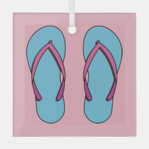 Adorno De Cristal Flip Flops de playa