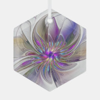 Flor de arte fractal enérgica y colorida