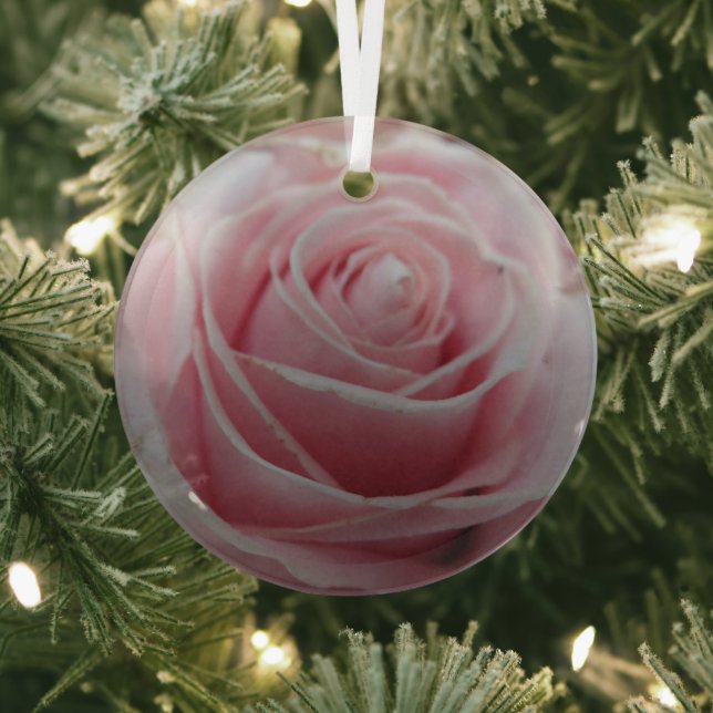 Adorno De Cristal Flor de Rosa suave (in situ)