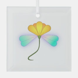 Adorno De Cristal Flor Dragon