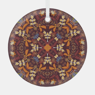 Adorno De Cristal Flor Fantástica: Diseño Ornamental Vintage