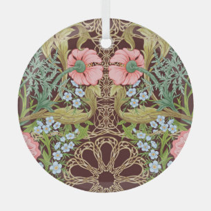 Adorno De Cristal Floral estilo Art Nouveau: patrón de cosecha de co