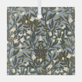 Adorno De Cristal Floral pattern on  dusty blue-gray background
