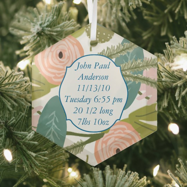 Adorno De Cristal Floral y fauna (in situ)