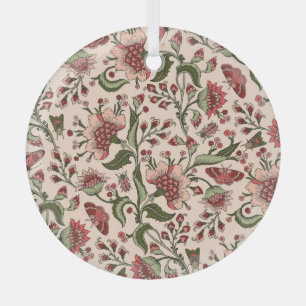 Adorno De Cristal Flores de fantasía Mano paisley dibujada