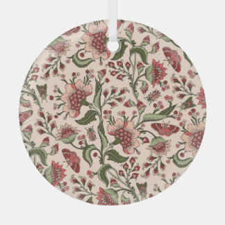 Adorno De Cristal Flores de fantasía Mano paisley dibujada