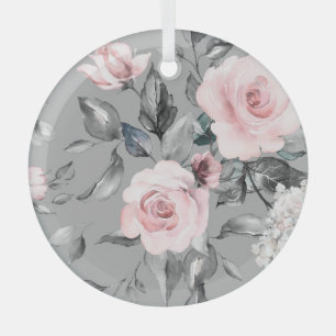 Adorno De Cristal Flores de primavera dibujan la mano