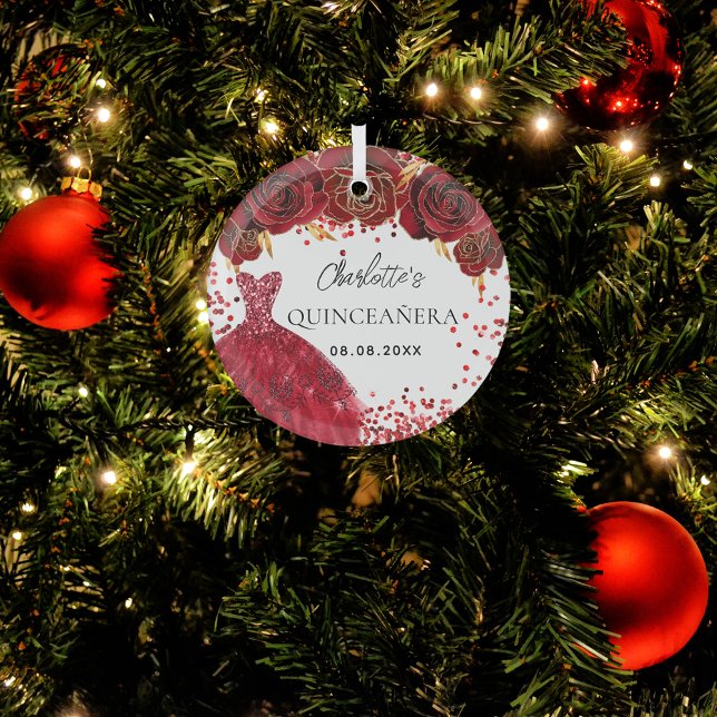 Adorno De Cristal Flores de vestir rojas Quinceanera blanco (Subido por el creador)