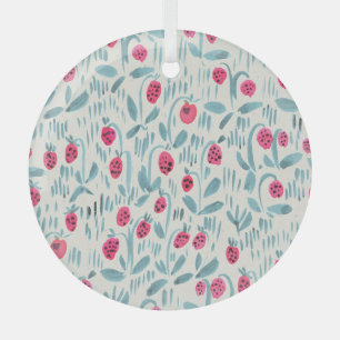 Adorno De Cristal Flores pequeñas: acuarela sin foco