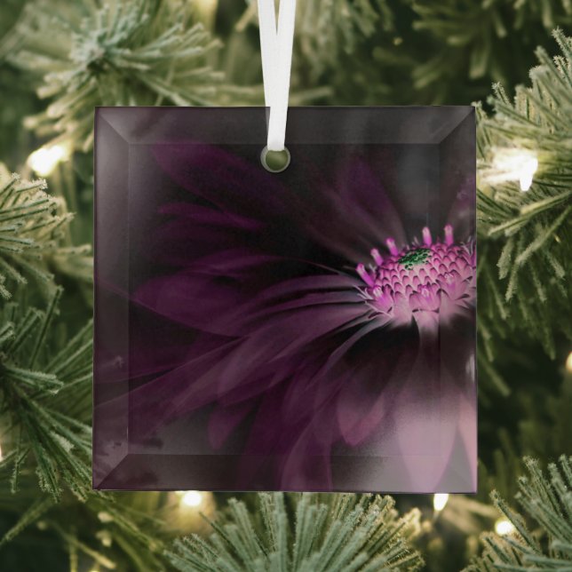 Adorno De Cristal Flores | Púrpura Daisy (in situ)