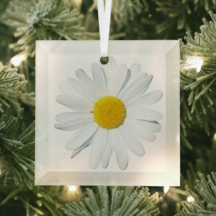 Adorno De Cristal Flowers Single Daisy