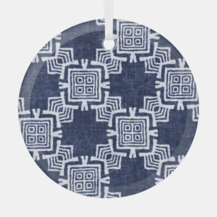 Adorno De Cristal Fondo con textura de color añil.