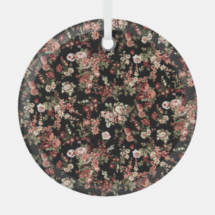 Adorno De Cristal Fondo floral sin soldadura: patrón floral.