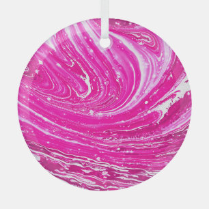 Adorno De Cristal Fondo mixto de pintura rosada.