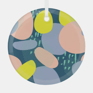 Adorno De Cristal Formas geométricas: Colorido estilo Memphis