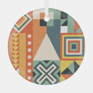 Adorno De Cristal Formas geométricas, fondo simple plano.