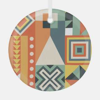 Adorno De Cristal Formas geométricas, fondo simple plano.