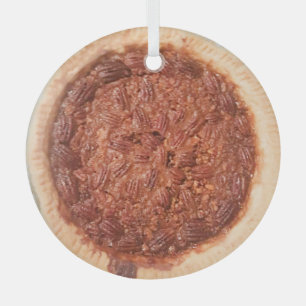 Adorno De Cristal Foto de comida de pastel de nuez pecán de Navidad