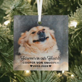 Adorno De Cristal Foto de simpatía conmemorativa para mascotas