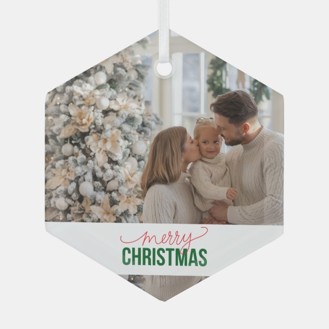 Adorno De Cristal Foto familiar de personalizado 2024 - Mascotas y f (Anverso)