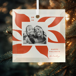 Adorno De Cristal Foto gráfica de Poinsettia