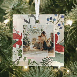 Adorno De Cristal Foto personalizada de Navidad